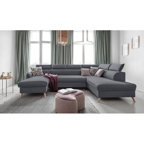 Colțar gri închis extensibil (cu colț pe partea dreaptă) Sweet Harmony – Miuform-image-1