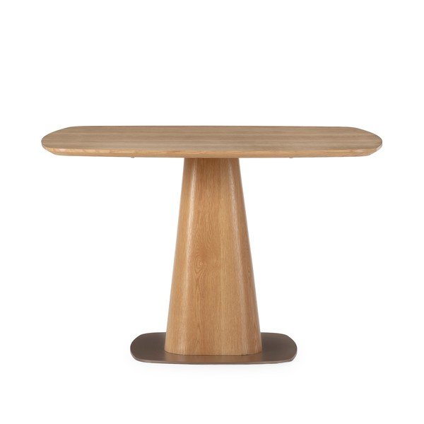 Masă de dining cu aspect de lemn de stejar 120x120 cm Etel – MOME-image-3