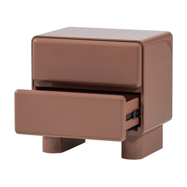 Noptieră roz cu aspect lucios Lustra – WOOOD-image-4