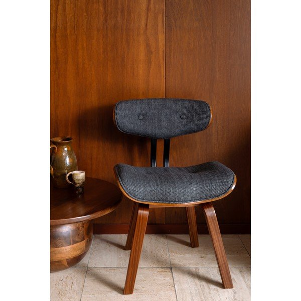 Scaun de dining gri/maro tapițat Blackwood – Dutchbone-image-1