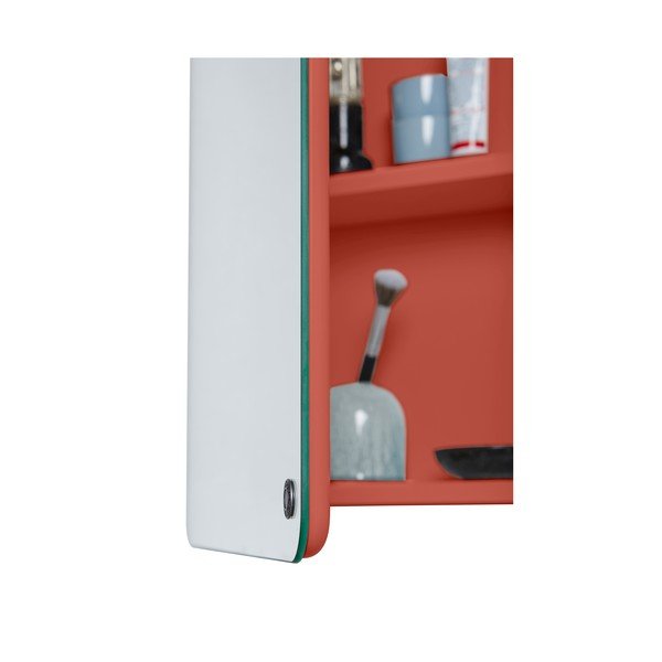 Dulap de baie roșu suspendat/cu oglindă 80x58 cm Color Bath – Tom Tailor-image-1