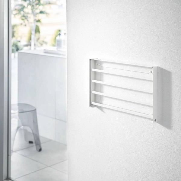 Raft pentru baie alb mat de montat pe perete din oțel Tower – YAMAZAKI-image-3