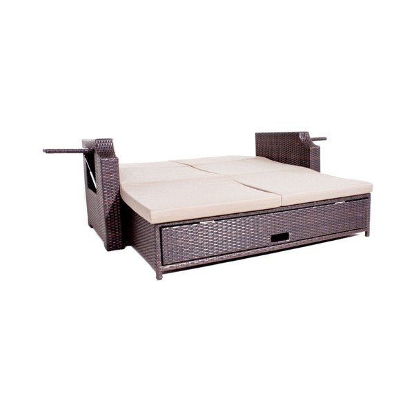 Canapea extensibilă pentru grădină cu spațiu depozitare ADDU Monaco-image-2