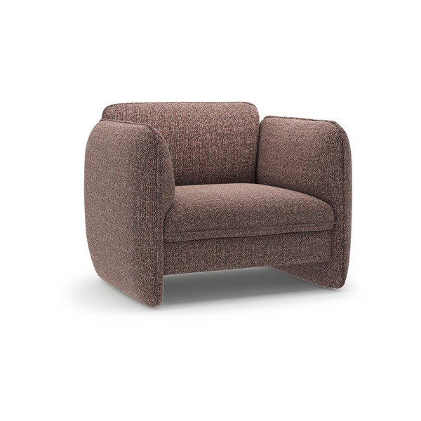 Fotoliu maro cu tapițerie din chenille Georgia – Micadoni 