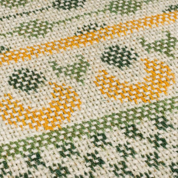 Covor verde din amestec de iută 120x170 cm Mara Jute Border – Flair Rugs-image-3