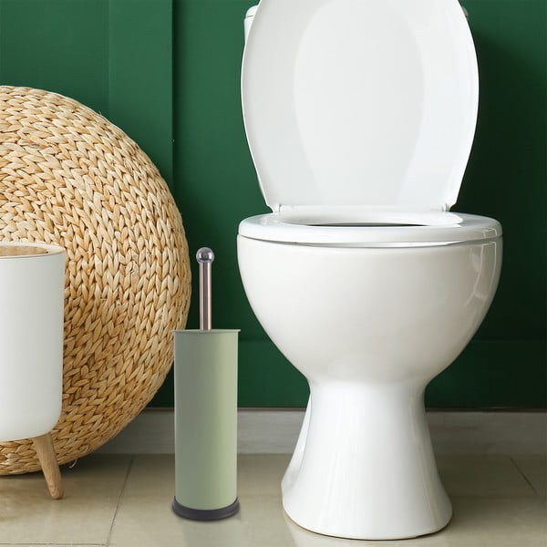 Perie de WC verde-deschis din metal Greenish – Orion-image-1
