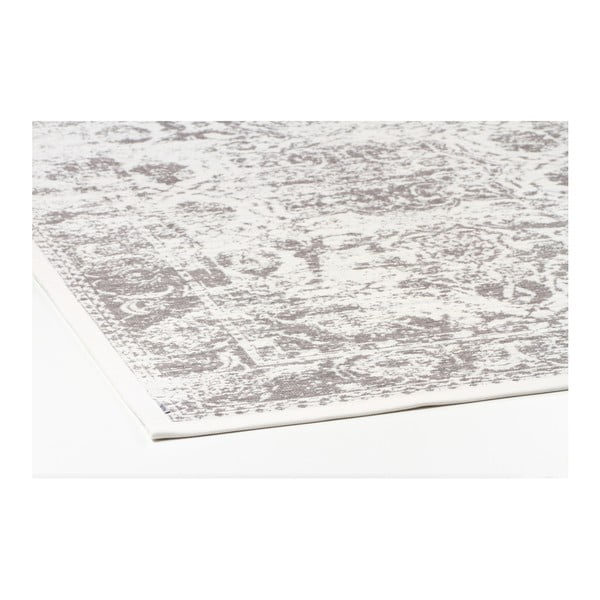 Covor reversibil cu model Narma Palmse, 70 x 140 cm, alb-image-2