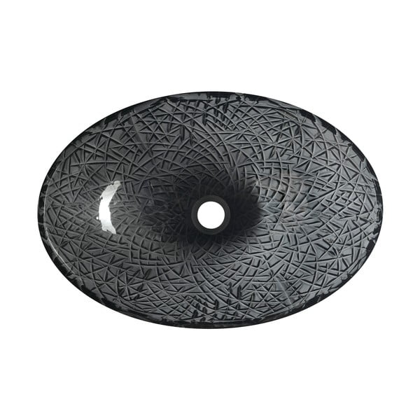 Chiuvetă neagră din sticlă 50x36 cm Purus – Sapho-image-2