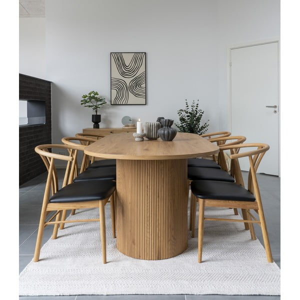 Masă de dining cu aspect de lemn de plop 100x210 cm Boavista – House Nordic-image-1