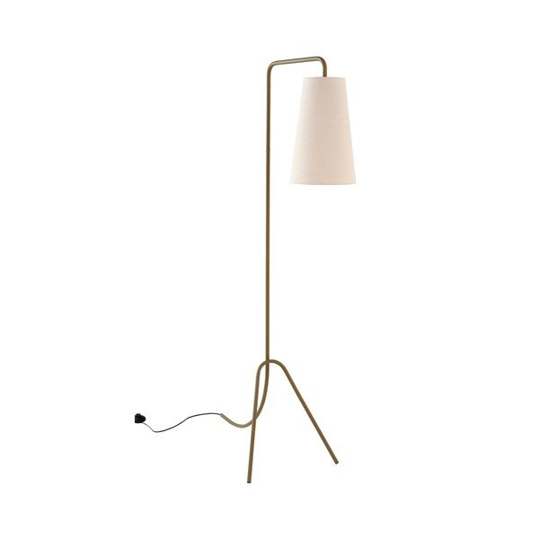 Lampadar kaki/crem cu structură flexibilă din material textil (înălțime 154 cm) Vivienne – Jotex