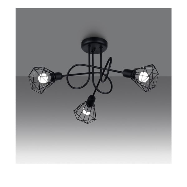 Plafonieră neagră ø 10 cm Varpu – Sollux-image-2