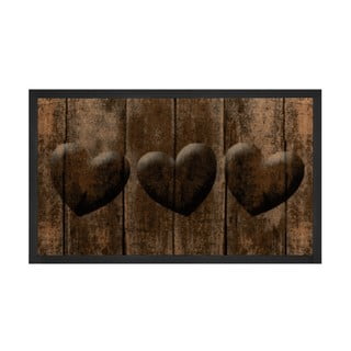 Covoraș intrare Hanse Home Hearts, 45x75 cm, maro