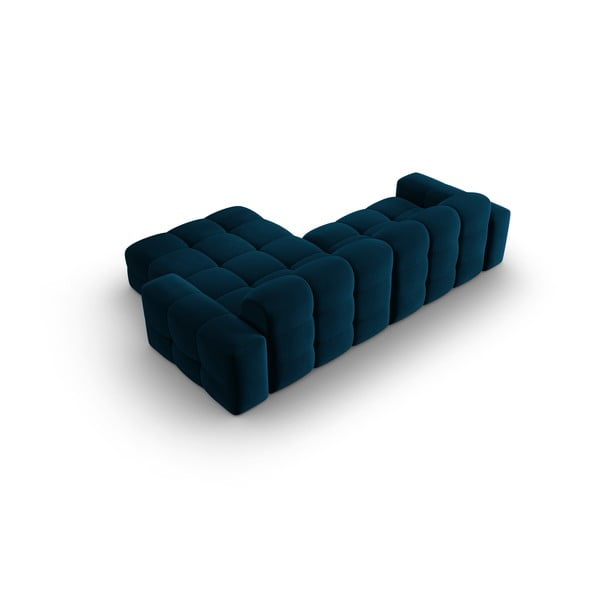 Colțar albastru închis cu tapițerie din catifea (pe partea dreaptă) Kendal – Micadoni Home-image-4