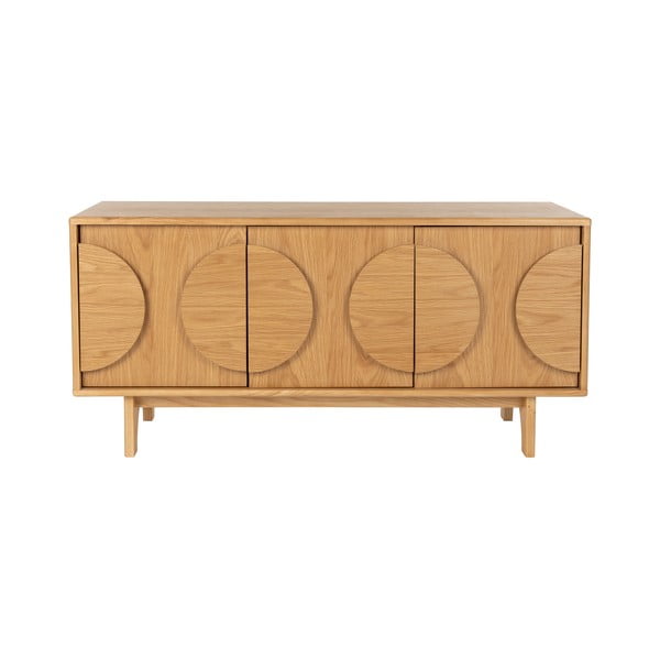 Comodă în culoare naturală joasă cu aspect de lemn de stejar 120x58 cm Groove – Zuiver