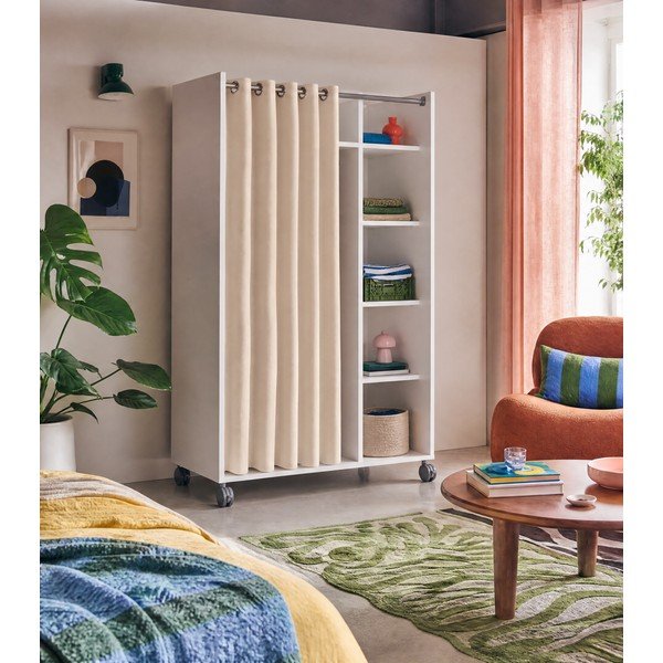 Șifonier alb/bej 100x160 cm Kit – Tvilum-image-1