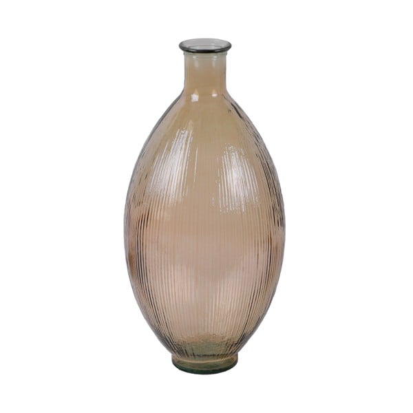 Vază din sticlă reciclată Ego Dekor Ares, înălțime 59 cm, maro