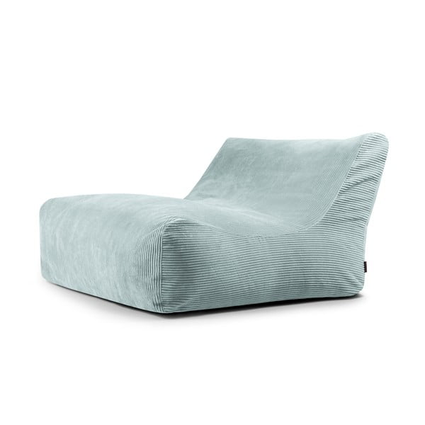 Fotoliu bean bag verde mentă cu tapițerie din catifea reiată Sofa Lounge – SLOWDOWN