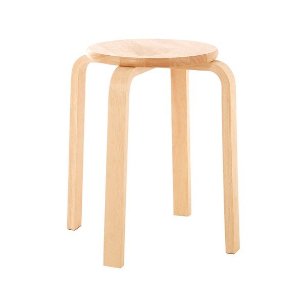 Scaun tip taburet în culoare naturală din lemn de arbore de cauciuc Heva – Premier Housewares-image-4