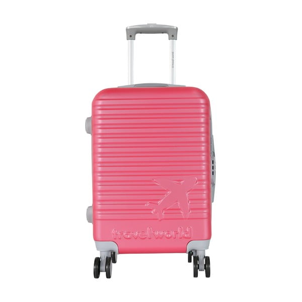 Valiză pe roți Travel World Aiport, 44 l, roz