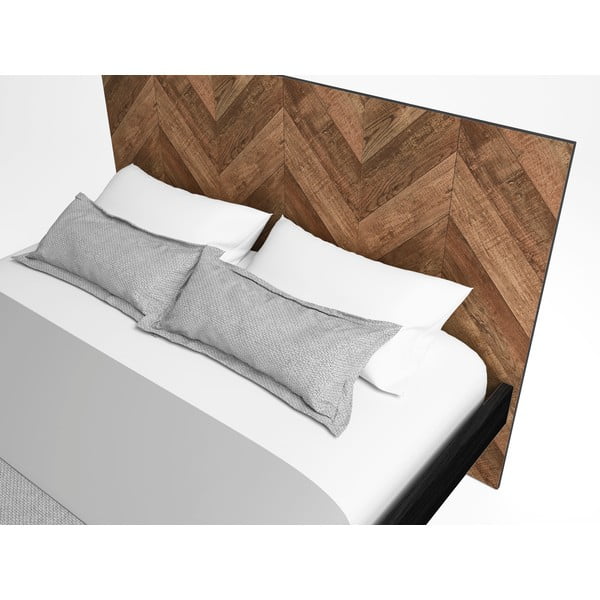Pat matrimonial negru/natural 160x200 cm Gio – Marckeric-image-1