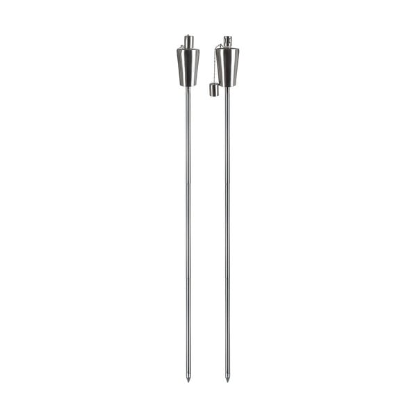 Set torțe de grădină cu ulei din oțel inoxidabil 115 cm, 2 buc. – Happy Green