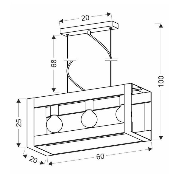 Lustră neagră 20x60 cm Varna – Candellux Lighting-image-2