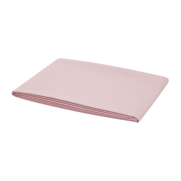 Cearșaf fără elastic pentru pat Bella Maison Basic, 240 x 260 cm, roz deschis