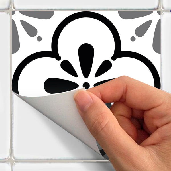 Set 9 autocolante de perete Ambiance Cement Tiles Alexia, 10 x 10 cm-image-3