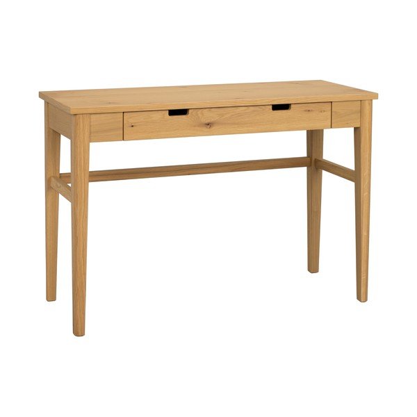 Masă consolă în culoare naturală cu blat cu aspect de lemn de stejar 40x110 cm Garrison – Rowico