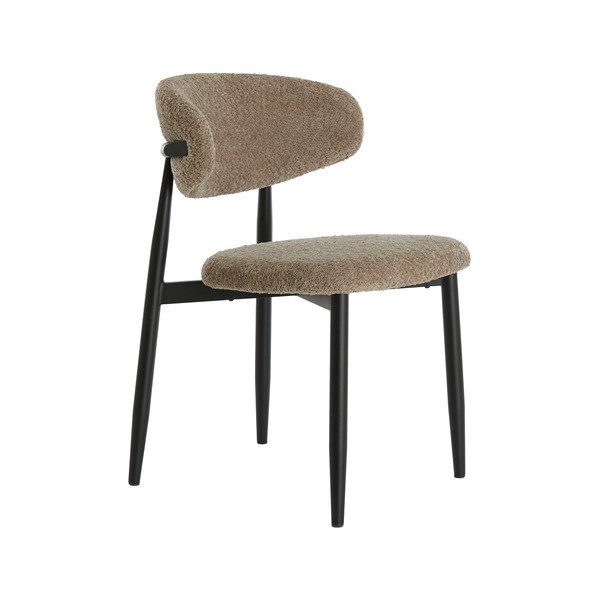 Scaun de dining taupe tapițat Eniola – Light & Living
