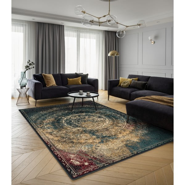 Covor în culoarea petrolului din lână 160x240 cm Ann – Agnella-image-1