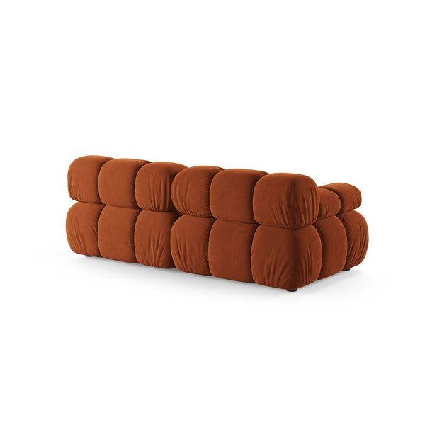 Canapea modulară teracotă cu tapițerie din catifea 188 cm – Micadoni -image-2