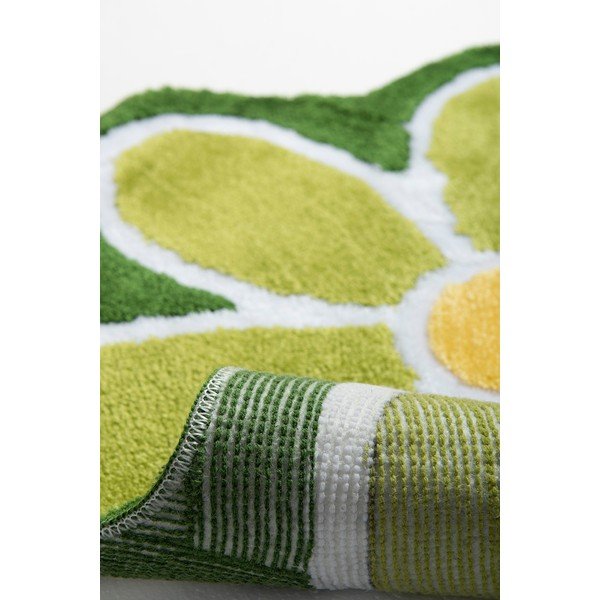 Covoraș de baie verde ø 90 cm Flower – Foutastic-image-1