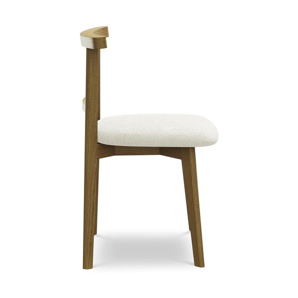 Scaun de dining crem din lemn masiv Ohelo – Makamii-image-2