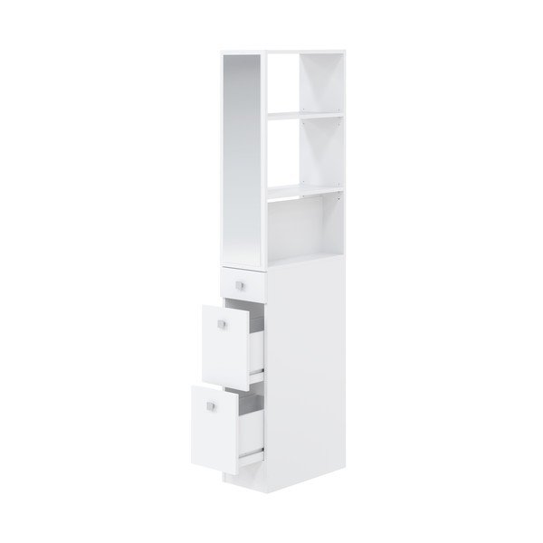Dulap de baie înalt alb cu oglindă 24x180 cm Combi - TemaHome -image-3
