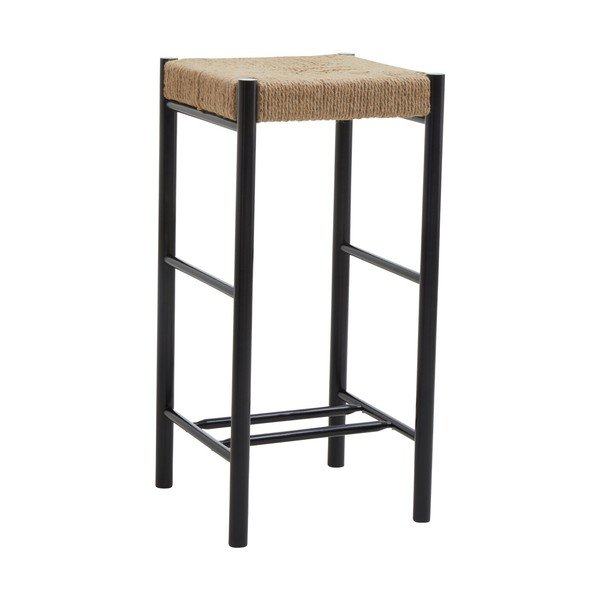Scaun de bar negru/în culoare naturală din lemn de fag (înălțime șezut 72 cm) Bandar – Premier Housewares