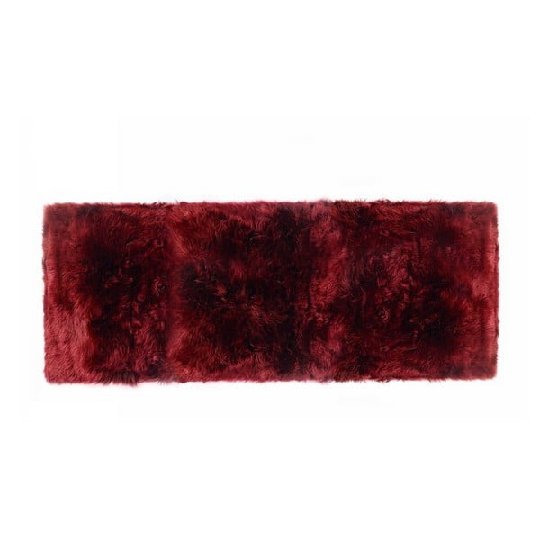 Covor din blană de oaie Royal Dream Zealand Long, 190 x 70 cm, roșu