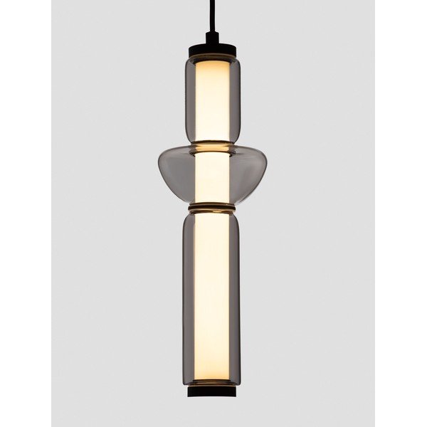 Lustră gri LED cu intensitate reglabilă din sticlă ø 12 cm Ulon – Nova Luce-image-2