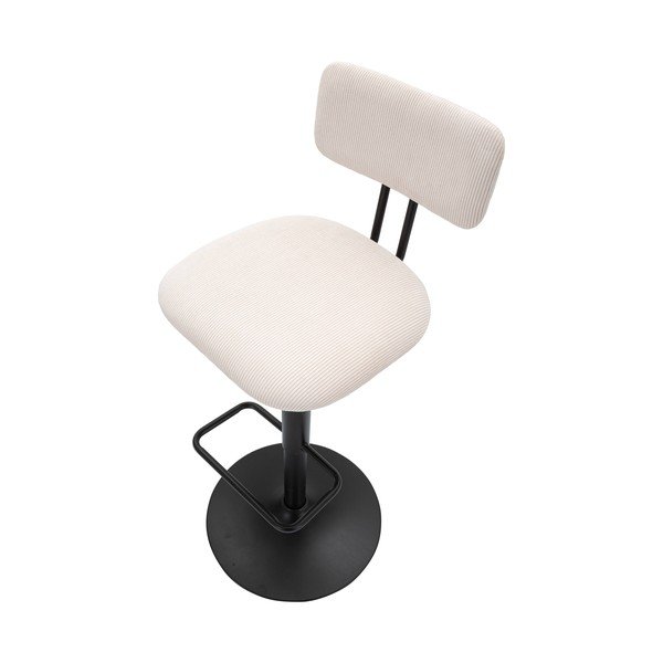 Scaun de bar alb/negru cu înălțime ajustabilă (înălțime șezut 61 cm) Tina – Mauro Ferretti-image-4