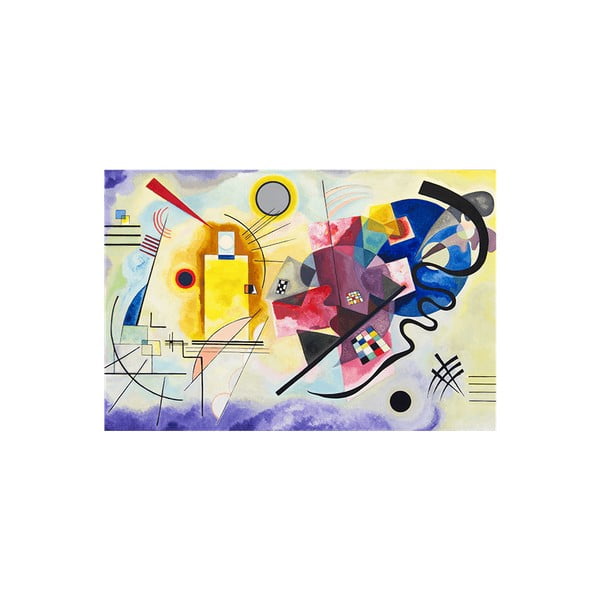Tablou reproducere Vasili Kandinski, Galben, roșu, albastru, 90 x 60 cm