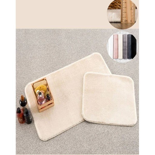 Covorașe de baie crem 2 buc. 50x90 cm Plush – Mila Home-image-2