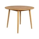 Masă de dining rotundă cu blat cu aspect de lemn de stejar ø 100 cm Fabio – White Label