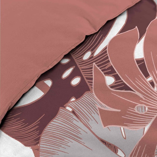 Lenjerie de pat albă-roz din bumbac pentru pat dublu, extinsă 240x220 cm Astria – douceur d'intérieur-image-3