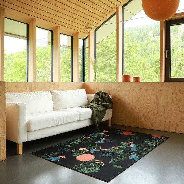 Covor negru 123x180 cm Bloom – Nattiot-image-2