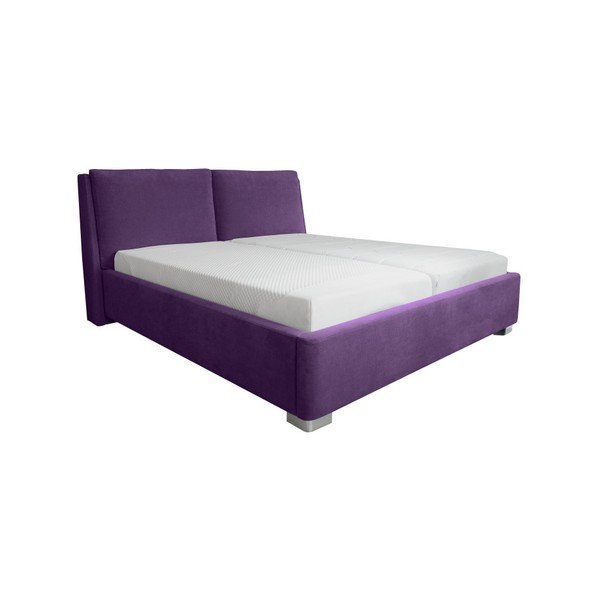 Pat dublu Mazzini Beds Vicky, 180 x 200 cm, violet-image-1
