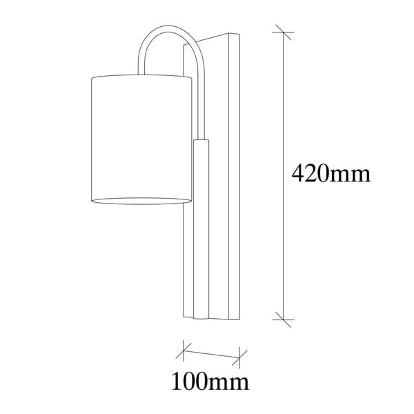 Aplică de perete neagră/bej Baston – Opviq lights-image-1