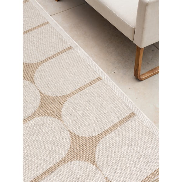 Covor tip traversă pentru interior și exterior bej/fildeș 80x250 cm Duet Bowen – NORTHRUGS-image-3