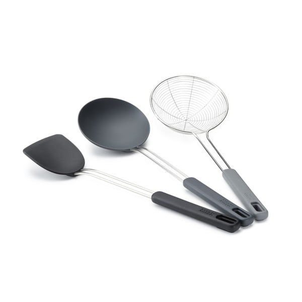 Set de ustensile de bucătărie 3 buc. din oțel inoxidabil Fusion Wok Set – Joseph Joseph-image-4