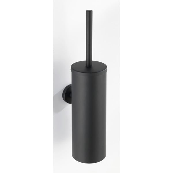Perie de WC negru-mat de montat pe perete din oțel inoxidabil Bosio – Wenko-image-2