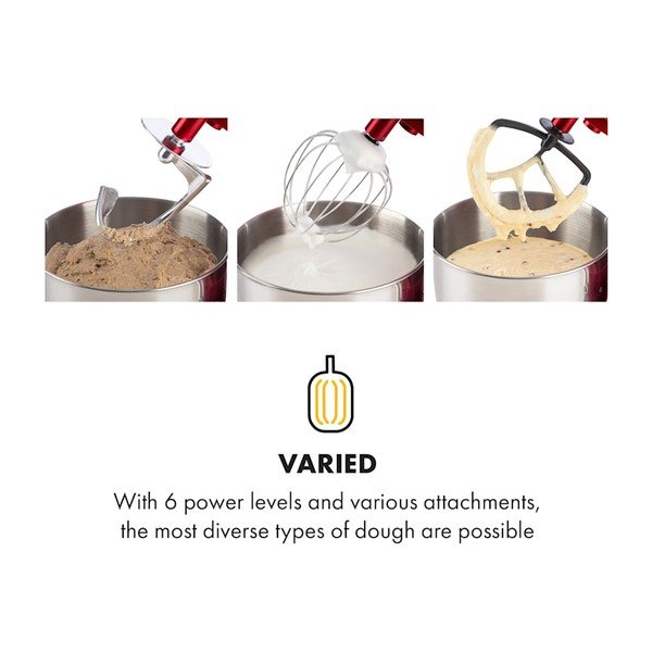 Robot de bucătărie multifuncțional Klarstein Lucia Elegance, roșu-image-4